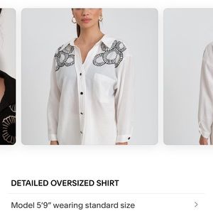 Oversize detailed shirt